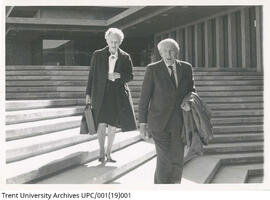 Gilbert and Stwart Bagnani outside of Bata Library