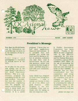 OCAsional News, with inserts