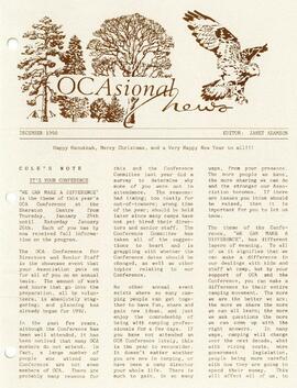 OCAsional News, with inserts